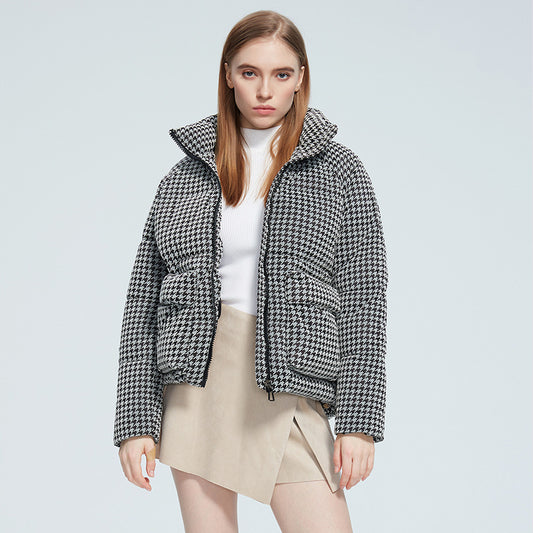 Fashion Zipper Women's Short Cotton Coat